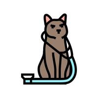 stethoscope cat breeding color icon illustration vector