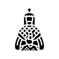 emperor byzantine glyph icon illustration vector