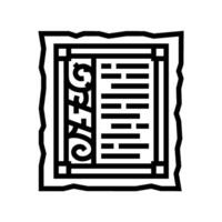 illuminated manuscript byzantine line icon illustration vector