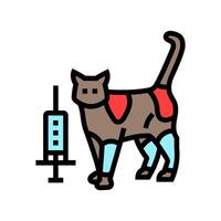 vaccination cat breeding color icon illustration vector