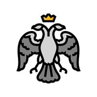 double headed eagle byzantine color icon illustration vector