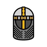 helmet byzantine color icon illustration vector
