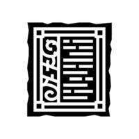 illuminated manuscript byzantine glyph icon illustration vector