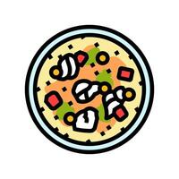 chowder fish color icon illustration vector