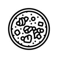 chowder fish line icon illustration vector