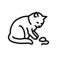 toy mouse cat breeding line icon illustration vector