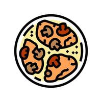 marsala chicken food color icon illustration vector