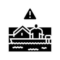 rescue operation hurricane disaster glyph icon illustration vector