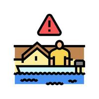 rescue operation hurricane disaster color icon illustration vector