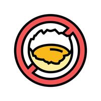 raw egg consumption avoid color icon illustration vector