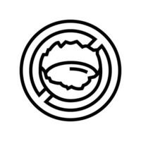 raw egg consumption avoid line icon illustration vector