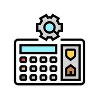 home security system check maintenance color icon illustration vector