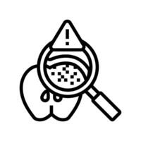 hazardous substances food line icon illustration vector