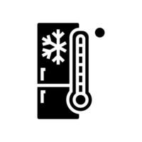 refrigerator temperature glyph icon illustration vector