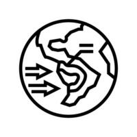 path map hurricane disaster line icon illustration vector