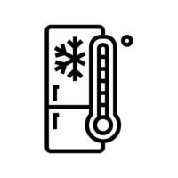 refrigerator temperature line icon illustration vector