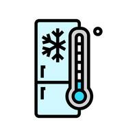 refrigerator temperature color icon illustration vector