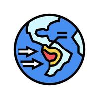 path map hurricane disaster color icon illustration vector