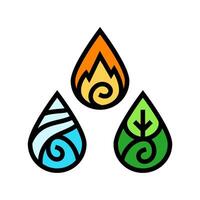 doshas ayurveda color icon illustration vector