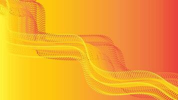 Orange yellow abstract wavy lines Background vector