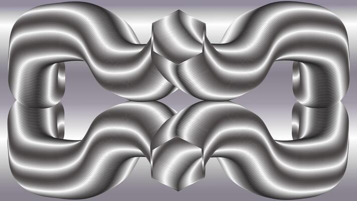 Steel metal silver abstract background with Hexagonal-faced objects