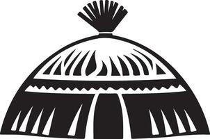 an illustration of a native american hut vector