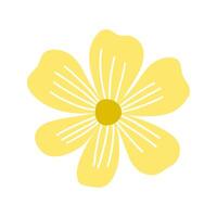 Yellow flower clipart vector