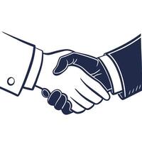 handshake business agreement illustration vector