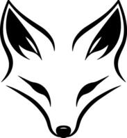 black fox head without background vector