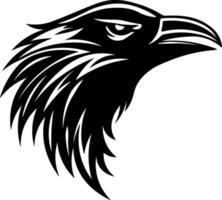 black raven head without background vector