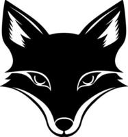 black fox or wolf head without background vector
