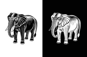 Elephant Silhouette Icon. Clean and Bold Designs for White and Black Backgrounds vector