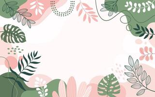 Leaf with beautiful frame background. Background for design. vector