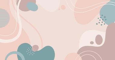 Hand drawn abstract lines Colorful background. vector