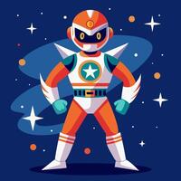 A cartoon character in a space suit vector