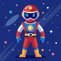 A cartoon astronaut in space suit vector