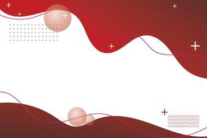 Abstract red wave on a white background, with a geometric shape vector