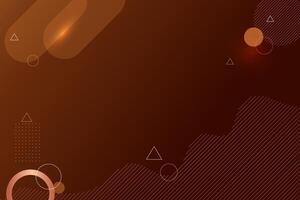 abstract geometric shapes composition background. Copper on brown gradient background for web banners, flyers, posters, or brochures vector