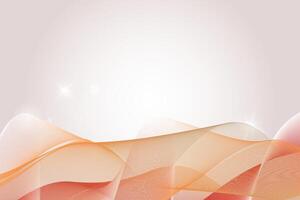 Abstract flowing wave lines on a light background. Dynamic wave pattern vector