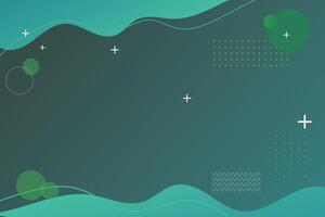 Geometric shape with green waves on a green background vector