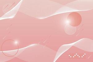 Abstract white wave motion with geometric. On a gradian background vector