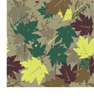 Autumn leaves repeat pattern vector