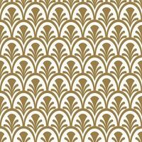 art deco seamless pattern with floral for square design vector