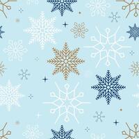 snowflake seamless pattern for winter holiday vector
