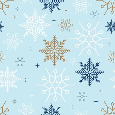 snowflake seamless pattern for winter holiday