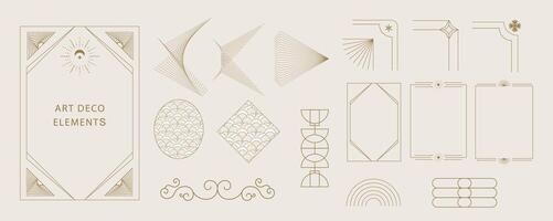 Vintage deco frame and border. Abstract decoration element object vector