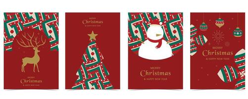 red Christmas festival background with geometric style. for a4 vertical design vector