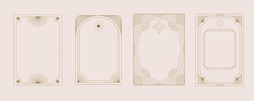 Vintage deco frame. Abstract decoration template for a4 vertical design vector