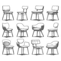 Minimalist Chairs- Effortless Design for Every Room vector