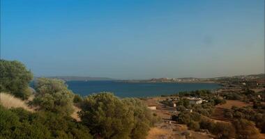 Panoramic View Of Athens With The Aegean Sea In The Background video